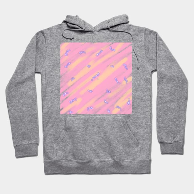 Pink red yellow watercolor abstract glitter art Hoodie by Artistic_st